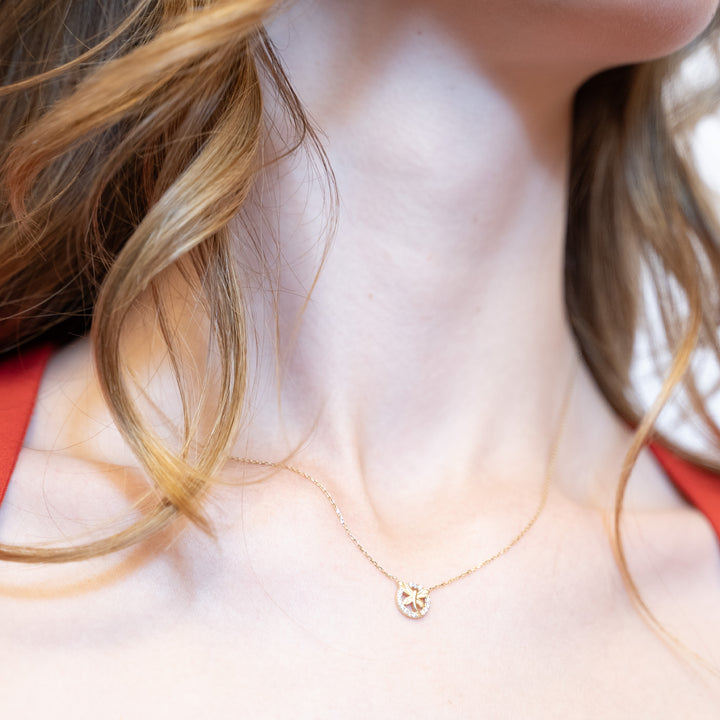 14 Ayar Altın Yıldız Motifli Kolye