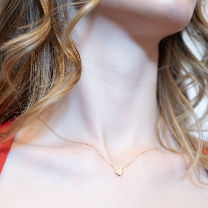 14 Ayar Altın Kalp Motifli Kolye