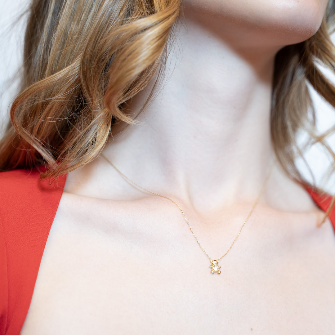 14 Ayar Altın Ayıcık Kolye