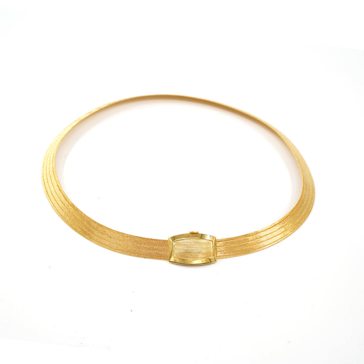 14 Ayar Altın 5 Sıra Trabzon Hasır Kolye