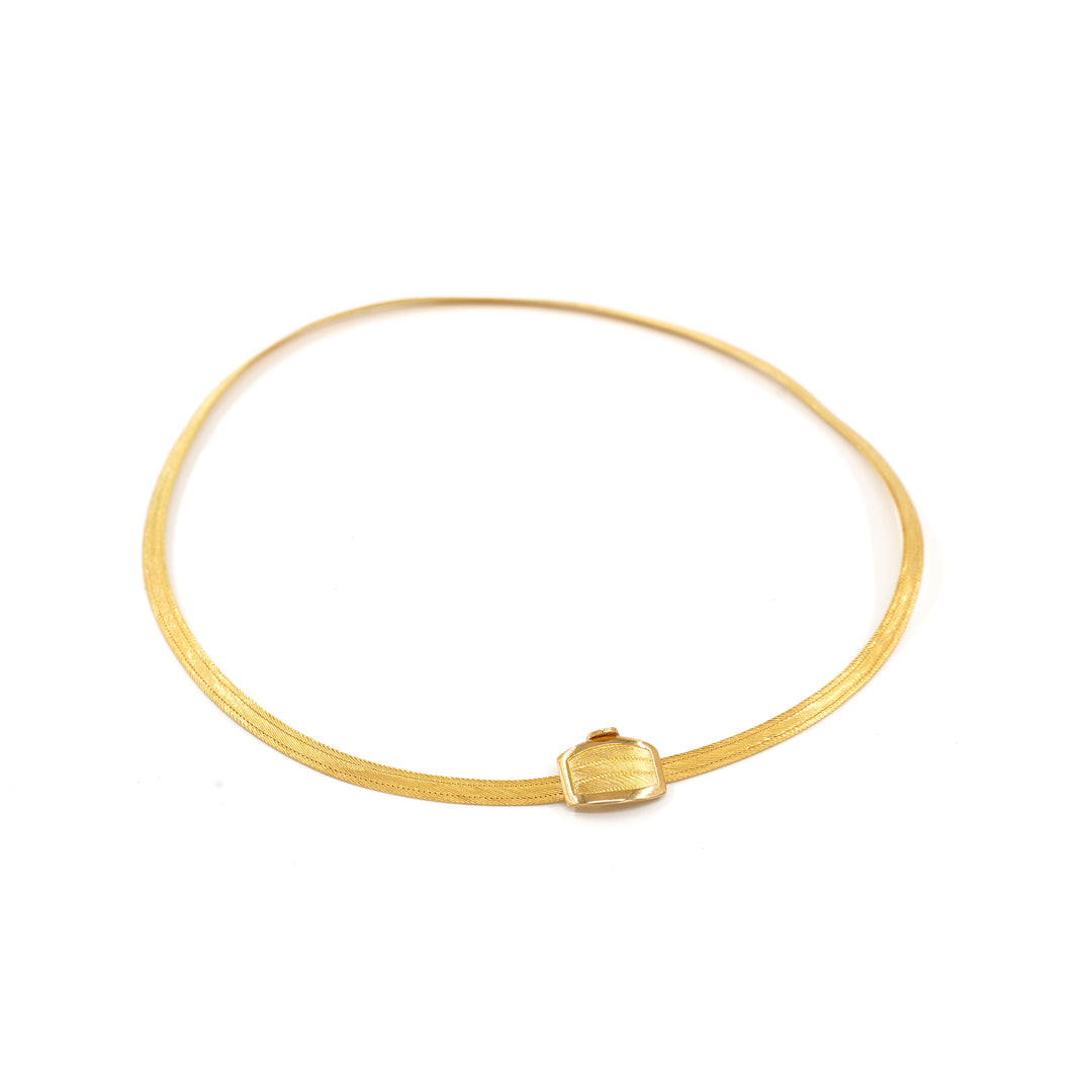 14 Ayar Altın 3 Sıra Trabzon Hasır Kolye