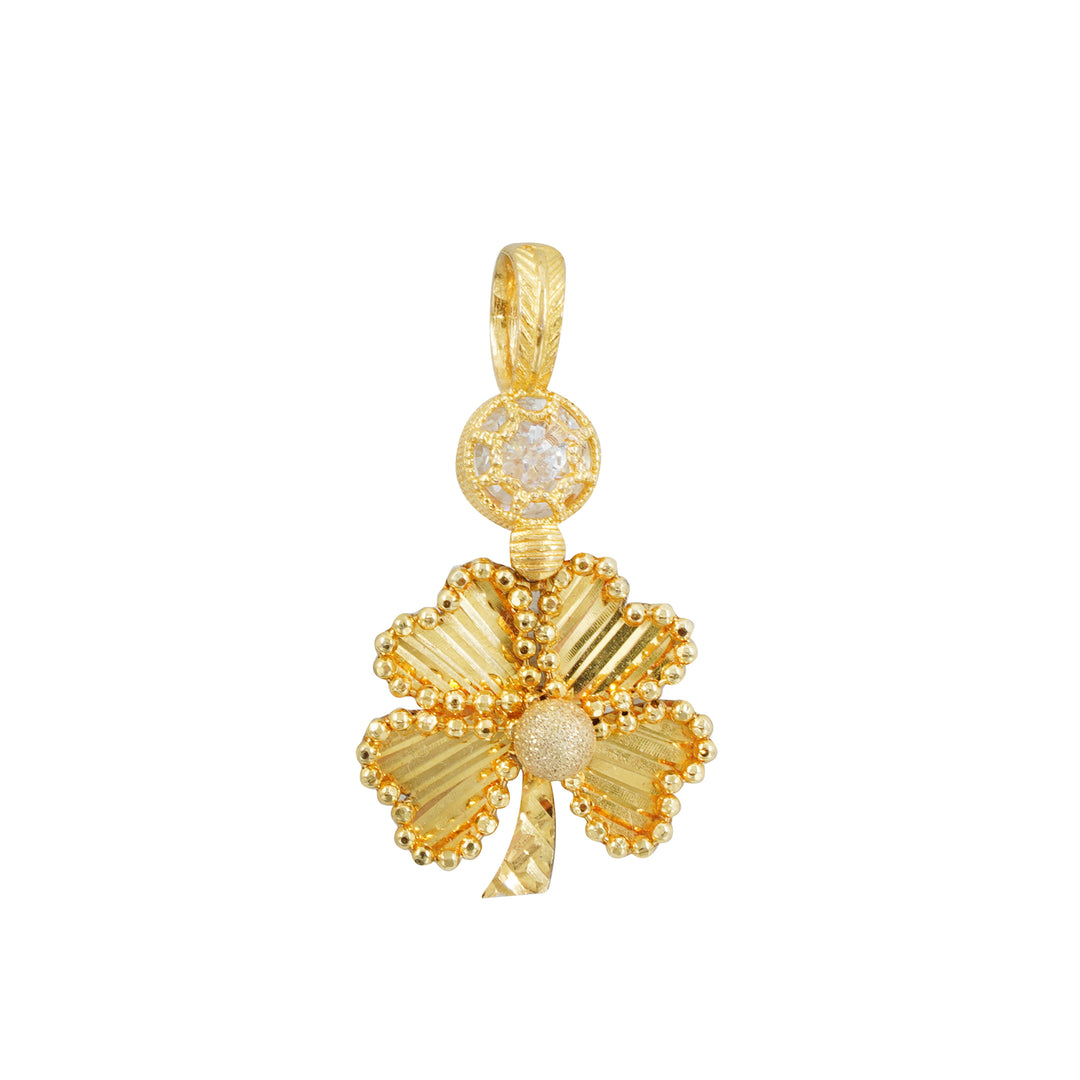 14 Ayar Altın Yonca Kolye Ucu