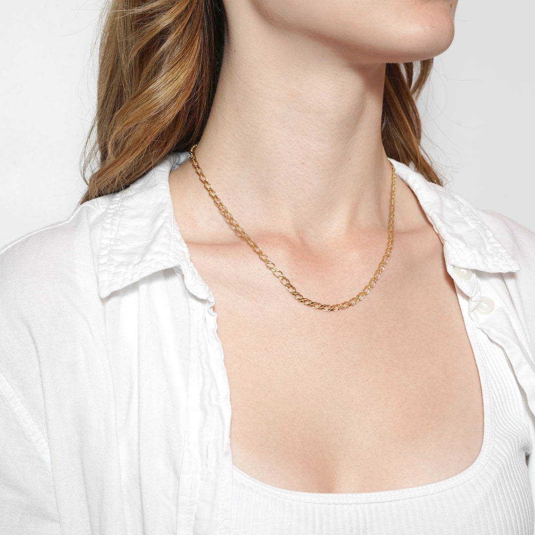 14 Ayar Altın Örgü Zincir