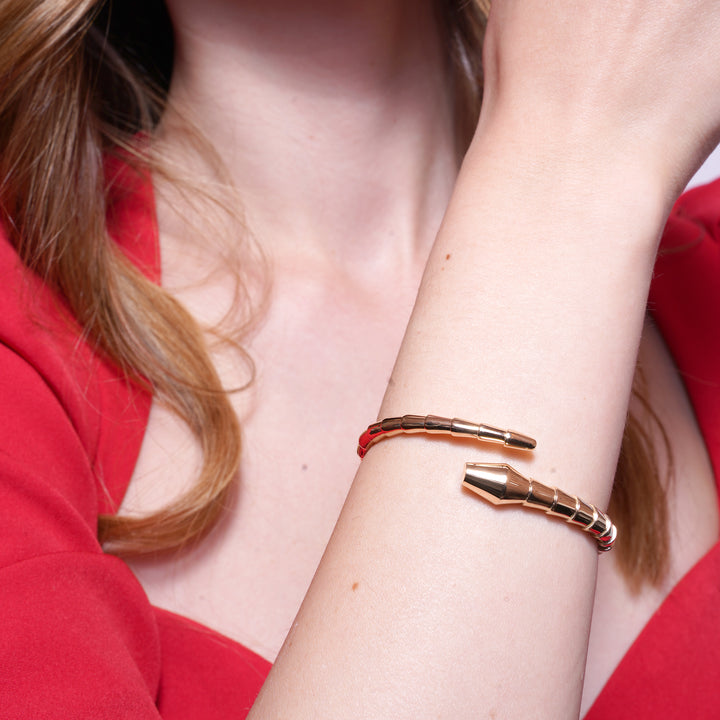 14 Ayar Altın Yılan Figürlü Kelepçe