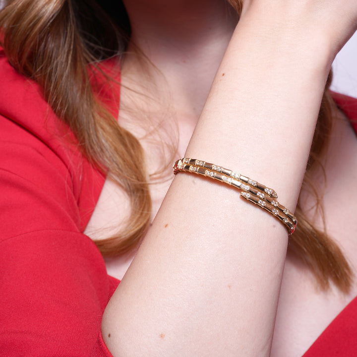 14 Ayar Altın Yılan Figürlü Kelepçe