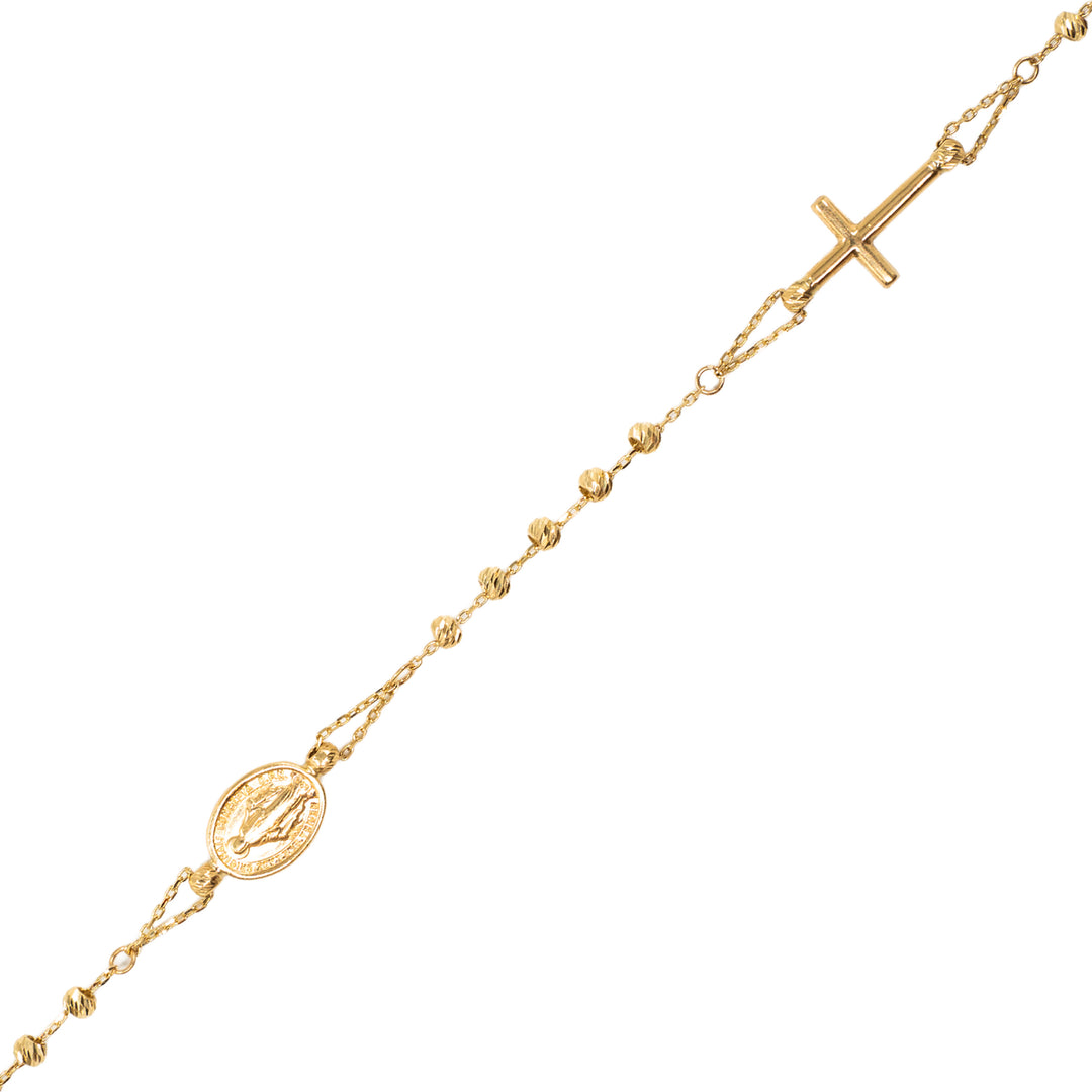 14 Ayar Altın Haç Figürlü Bileklik