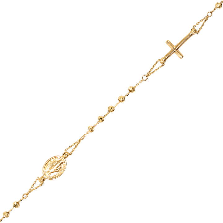 14 Ayar Altın Haç Figürlü Bileklik
