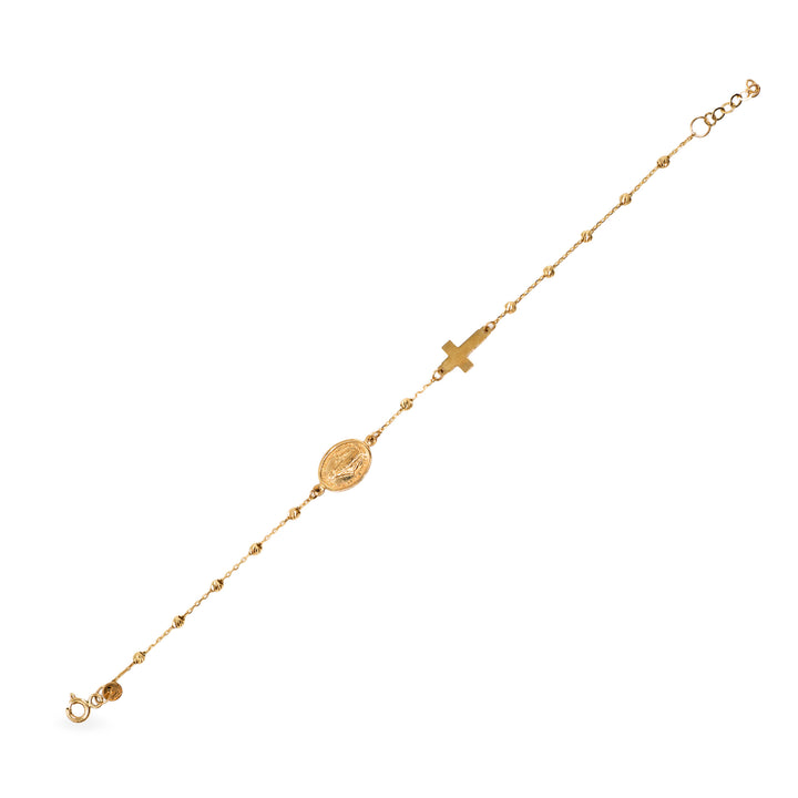 14 Ayar Altın Haç Figürlü Bileklik