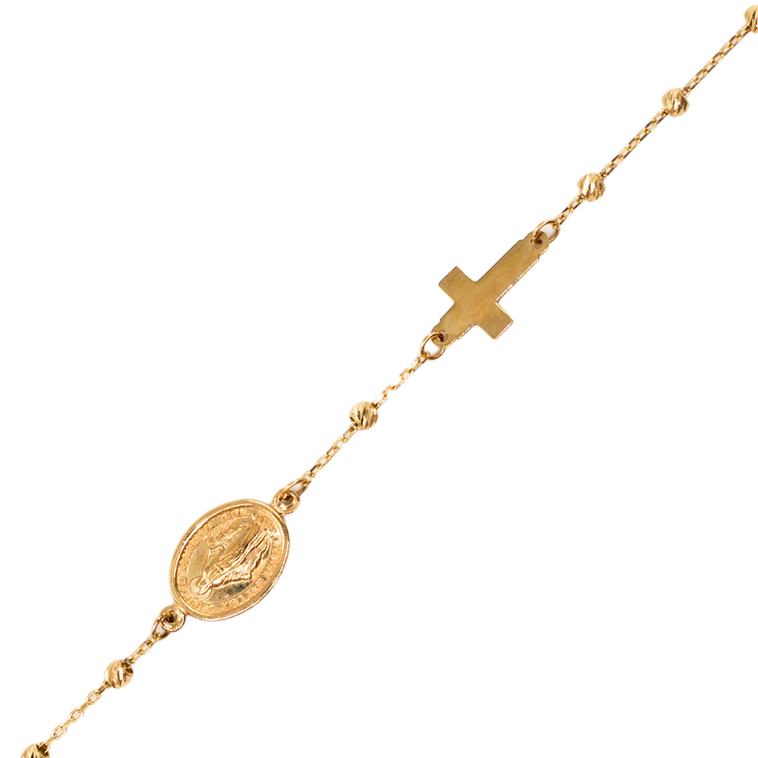 14 Ayar Altın Haç Figürlü Bileklik