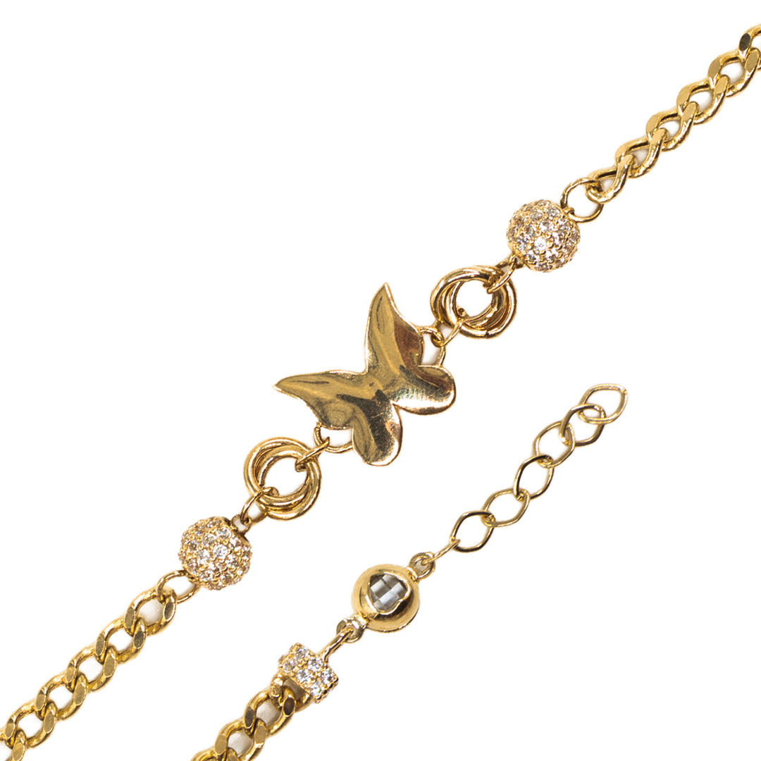 14 Ayar Altın Kelebek Figürlü Bileklik