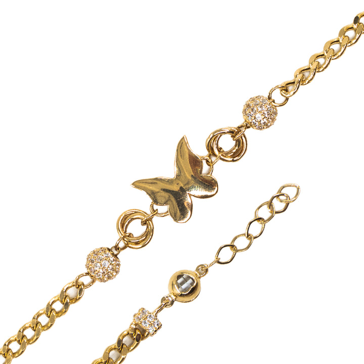 14 Ayar Altın Kelebek Figürlü Bileklik