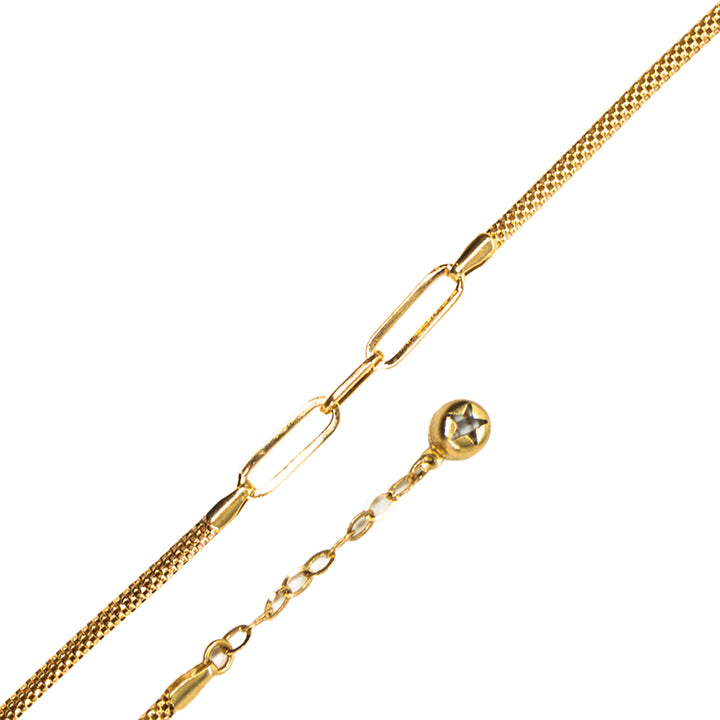 14 Ayar Altın İnce Zincirli Zarif Bileklik