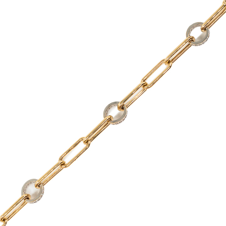 14 Ayar Altın Halkalı Zincir Bileklik