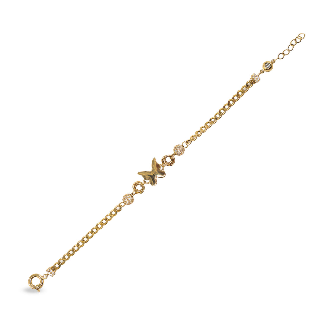 14 Ayar Altın Kelebek Figürlü Bileklik