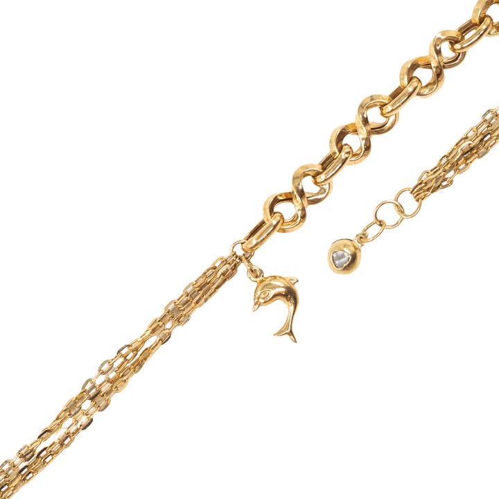 14 Ayar Altın Yunus Figürlü Bileklik