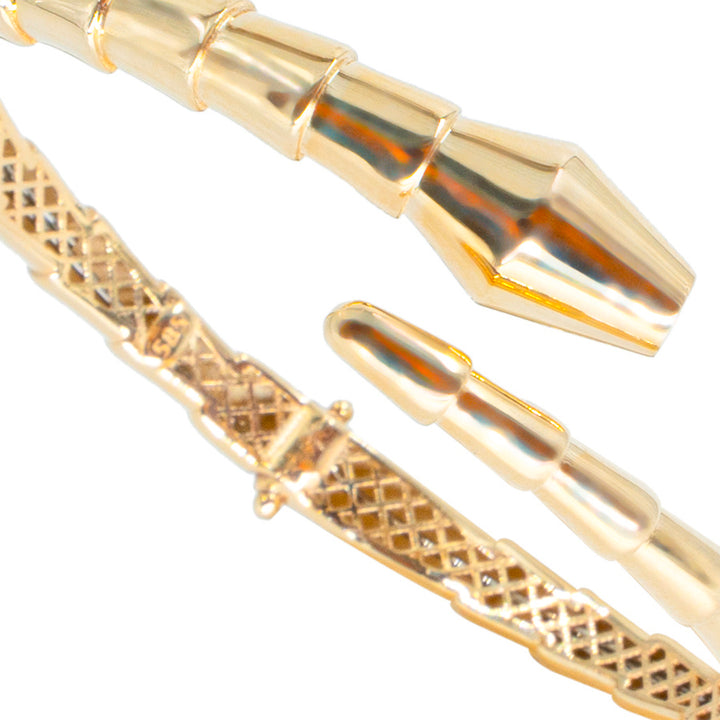 14 Ayar Altın Yılan Figürlü Kelepçe