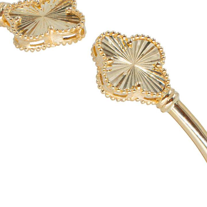 14 Ayar Altın Yonca Figürlü Kelepçe