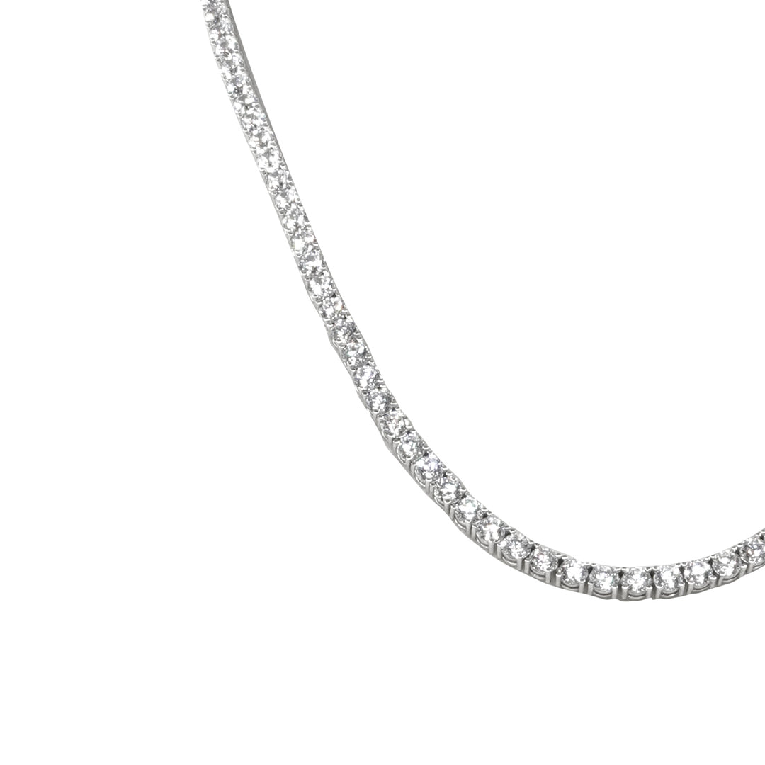 14 Ayar Altın Pırlanta Montürlü Su Yolu Kolye