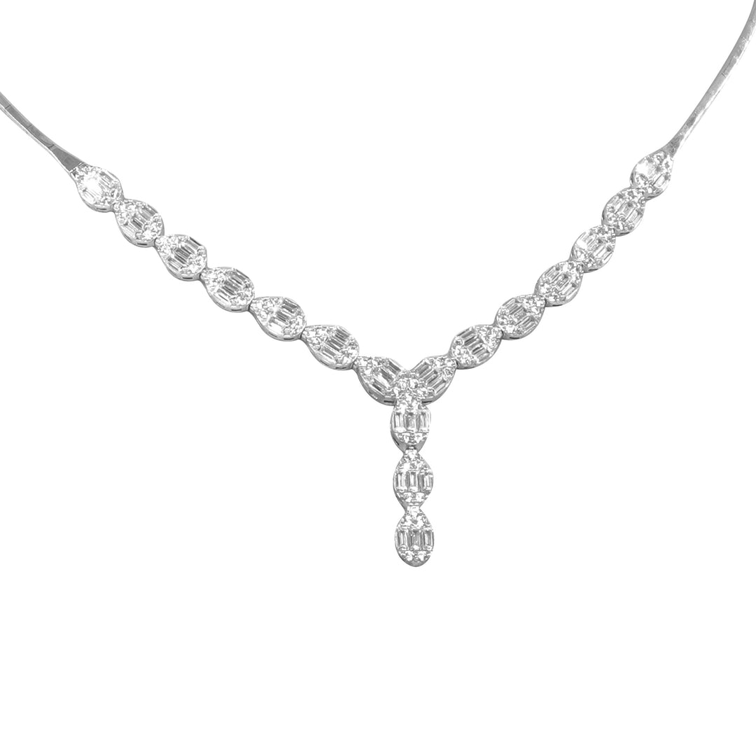 14 Ayar Altın Baget Taşlı Su Yolu Kolye