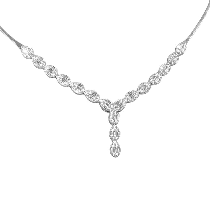 14 Ayar Altın Baget Taşlı Su Yolu Kolye