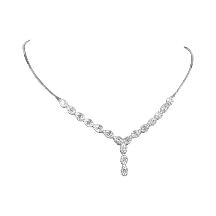 14 Ayar Altın Baget Taşlı Su Yolu Kolye