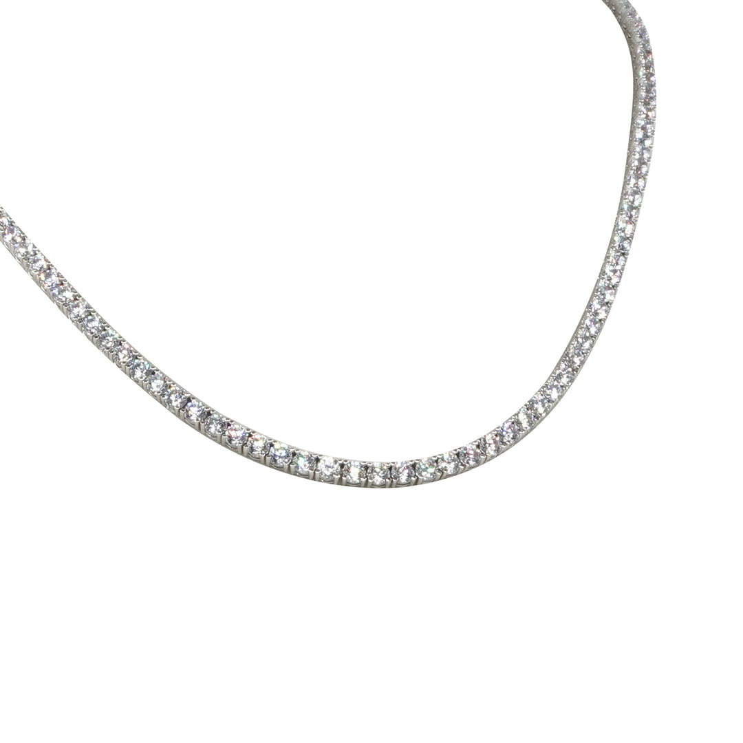 14 Ayar Altın Pırlanta Montürlü Su Yolu Kolye