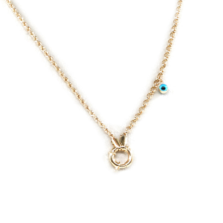 14 Ayar Altın Nazar Boncuklu Zincir