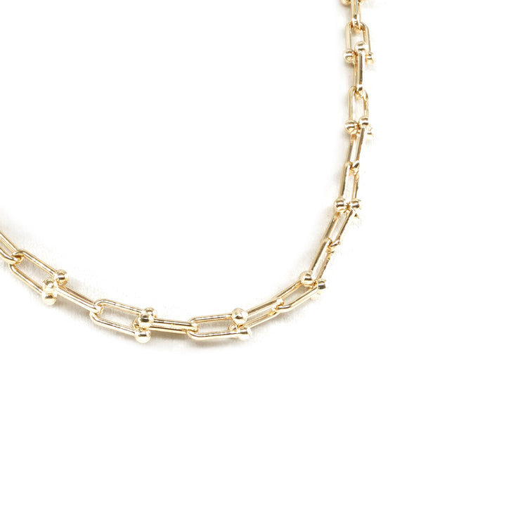 14 Ayar Altın Toplu Halka Zincir Kolye