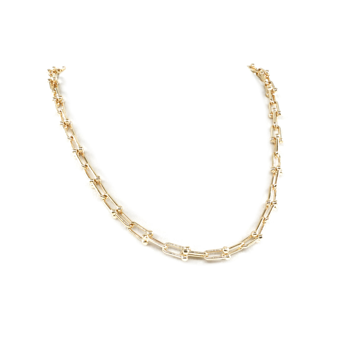 14 Ayar Altın Toplu Halka Zincir Kolye