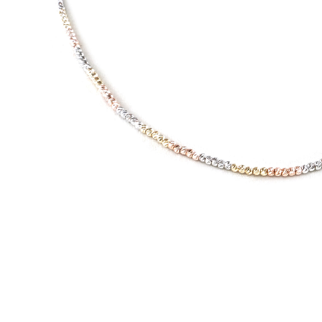 14 Ayar Altın Üç Renk Dorika Zincir