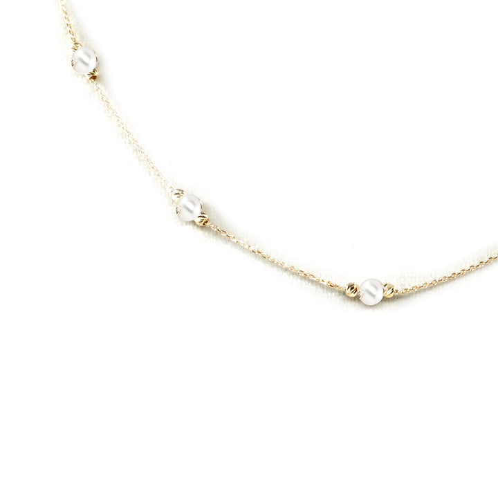 14 Ayar Altın İnci Kolye