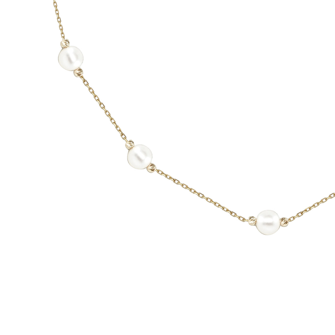 14 Ayar Altın İnci Zincir