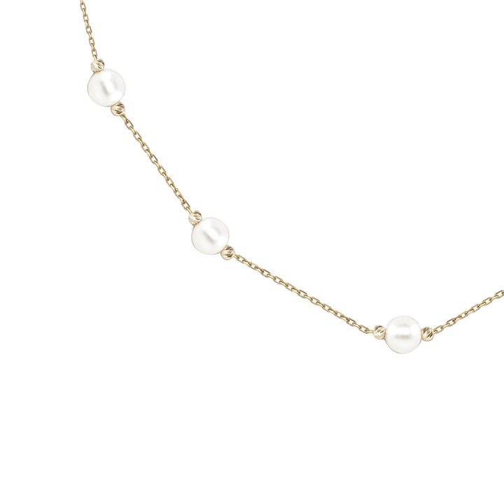 14 Ayar Altın İnci Zincir