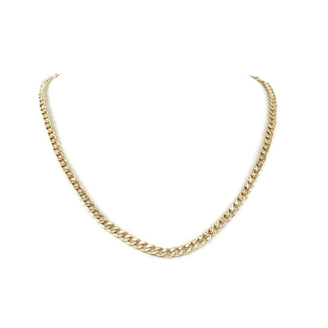 14 Ayar Altın Küba Zincir