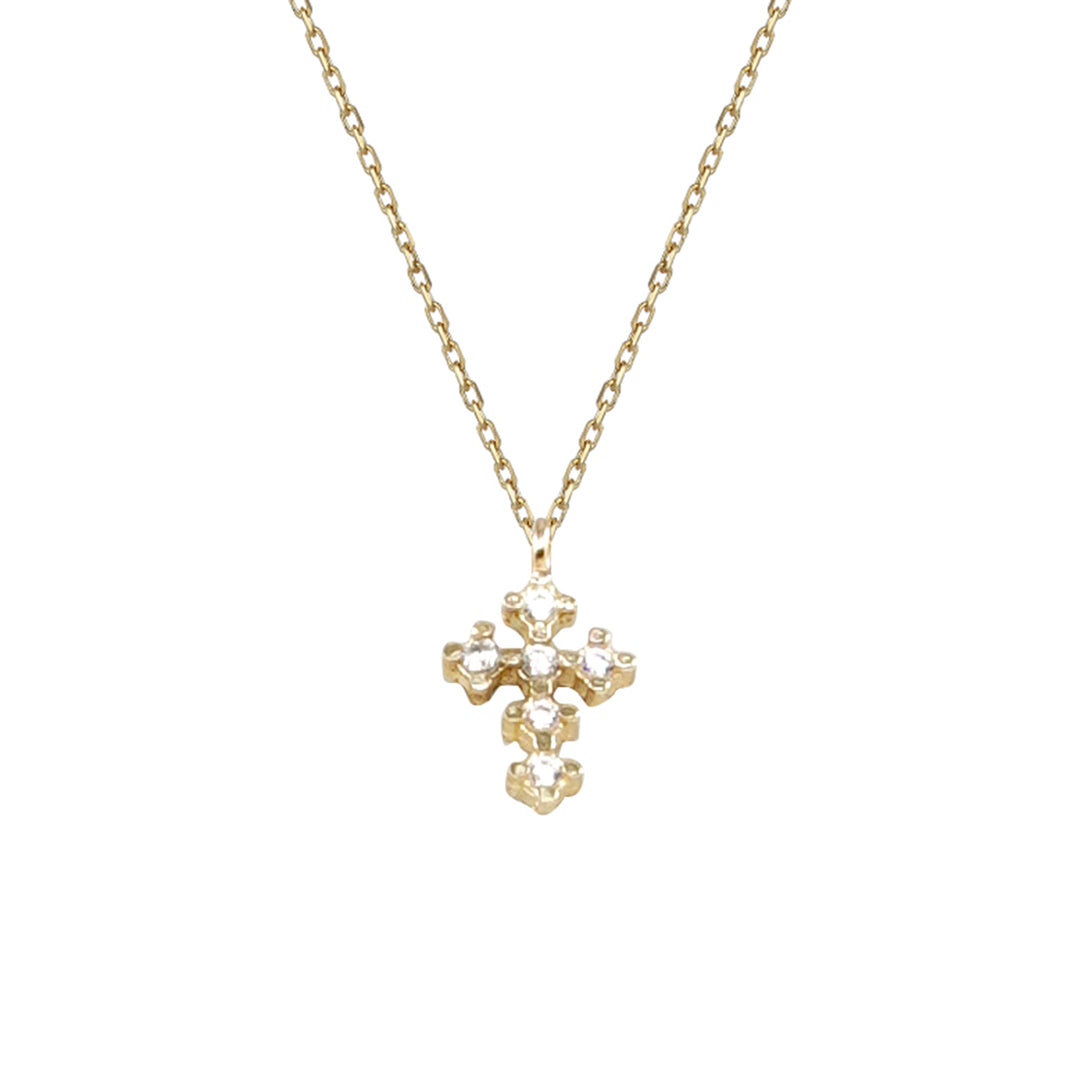 14 Ayar Altın Taşlı Haç Kolye