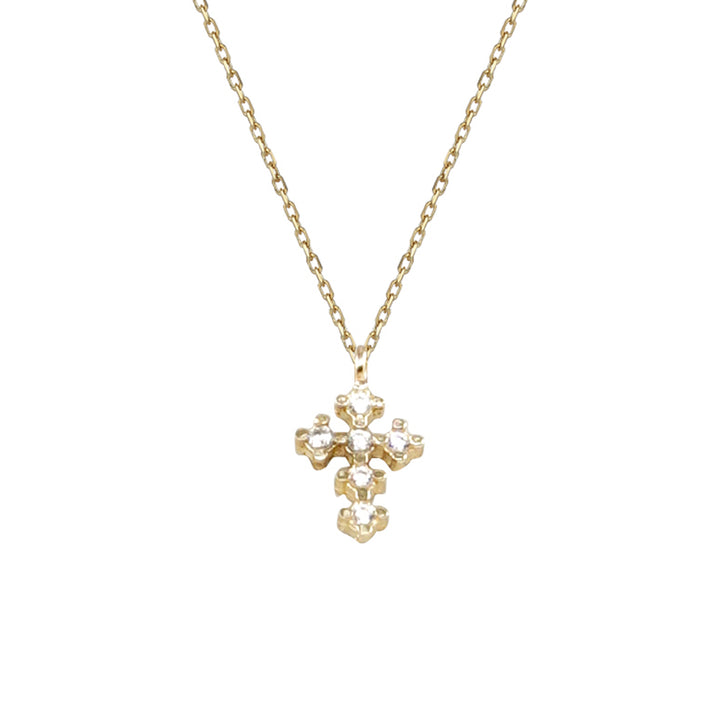 14 Ayar Altın Taşlı Haç Kolye