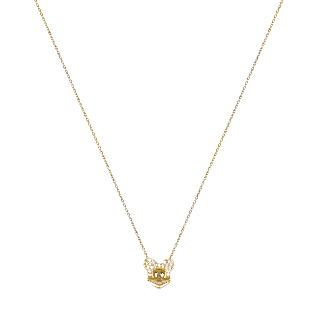 14 Ayar Altın Mickey Mouse Kolye