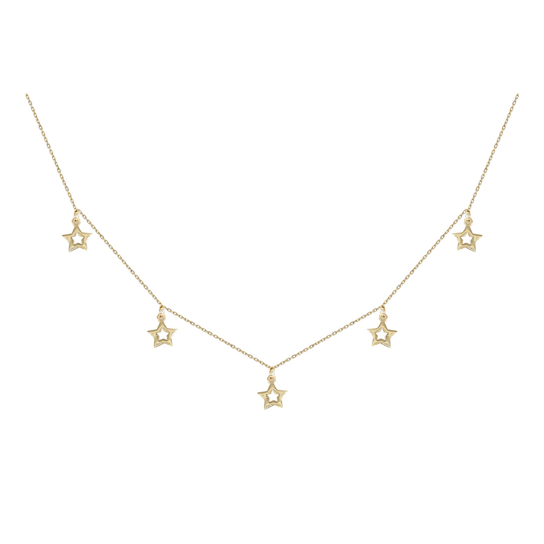 14 Ayar Altın Beş Yıldızlı Kolye