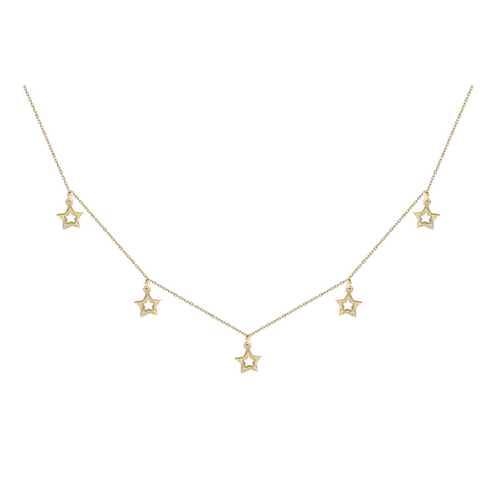 14 Ayar Altın Beş Yıldızlı Kolye