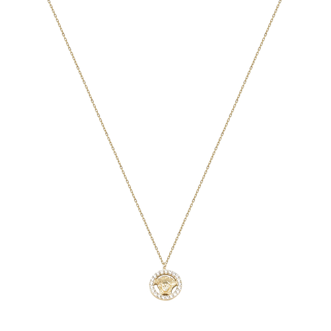 14 Ayar Altın Yuvarlak Taşlı Kolye