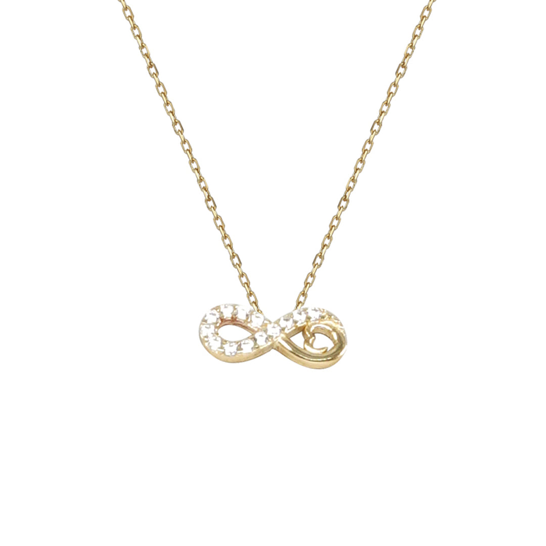 14 Ayar Altın Sonsuzluk Motifli Kolye
