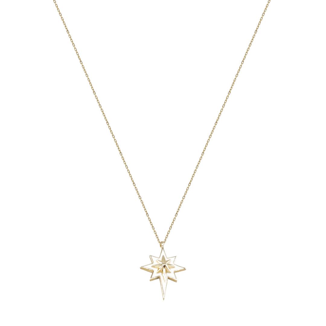 14 Ayar Altın Yıldız Motifli Kolye