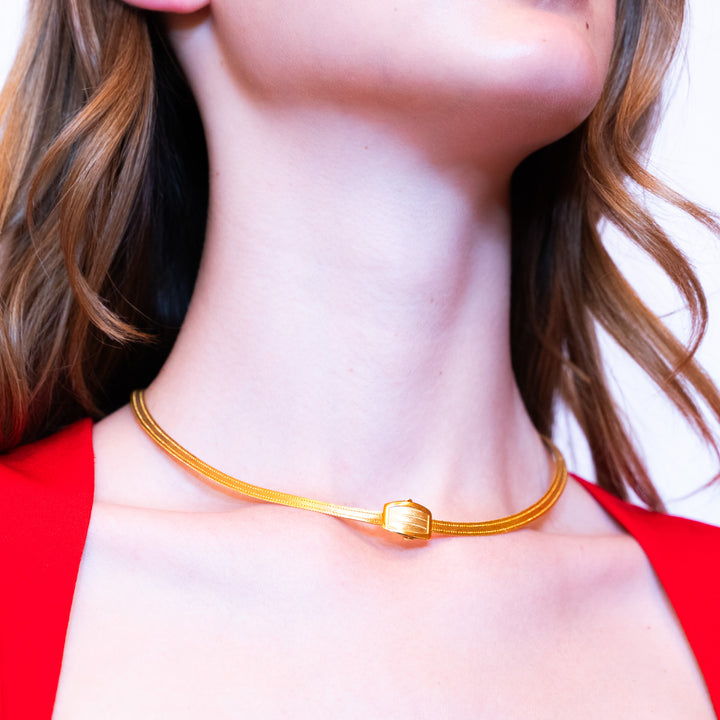 22 Ayar Altın 3 Sıra Trabzon Hasır Kolye