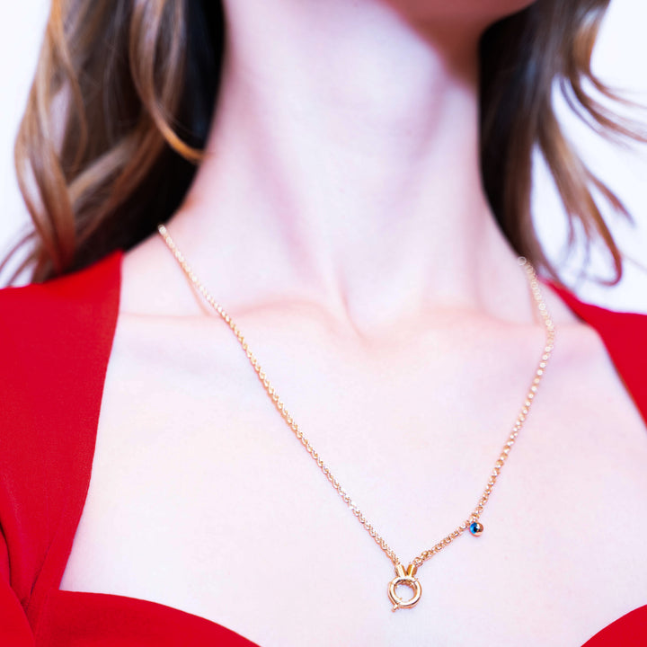 14 Ayar Altın Nazar Boncuklu Zincir