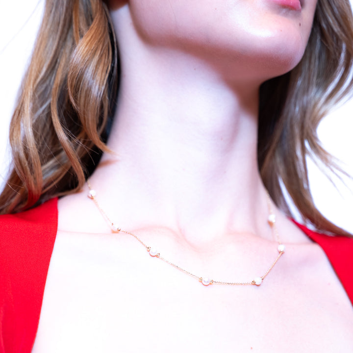 14 Ayar Altın İnci Kolye