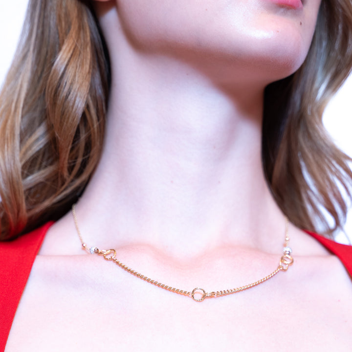 14 Ayar Altın Halkalı Dorikalı Zincir