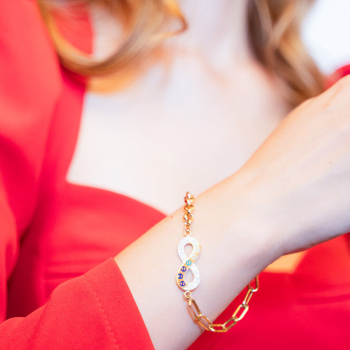 14 Ayar Altın Sonsuzluk Nazar Boncuklu Bileklik