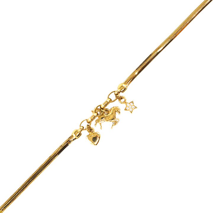 14 Ayar Altın At Figürlü Charm Bileklik