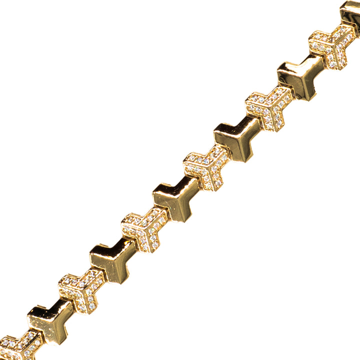 14 Ayar Altın Taş Detaylı Özel Tasarım Bileklik