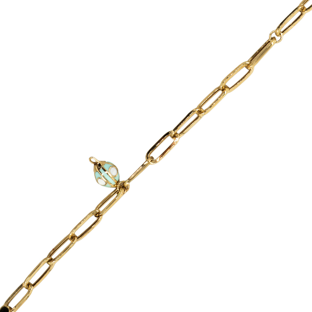 14 Ayar Altın Yaprak Figürlü Zincir Bileklik